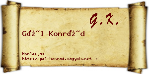 Gál Konrád névjegykártya