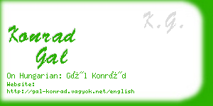 konrad gal business card